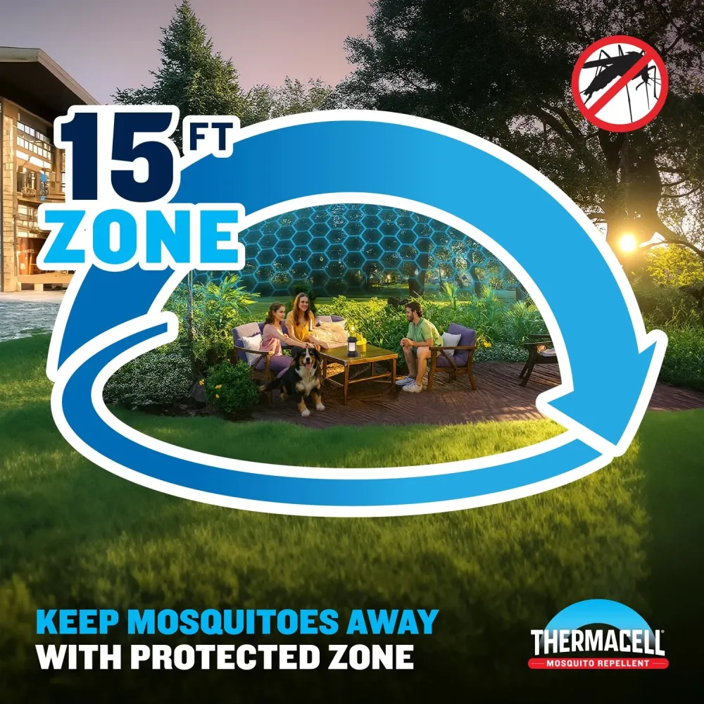 Repelente de insectos Thermacell Patio Shield, tipo linterna, para mosquitos y otros insectos voladores (paquete de 1)